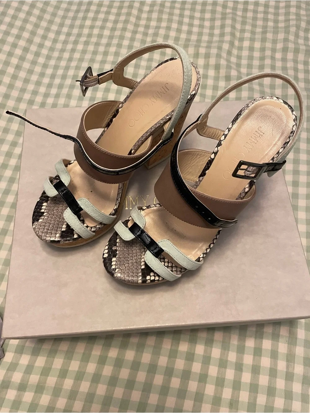 Jimmy Choo Nimson Suede Platform Sandals
